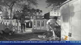 Man Steals Bike From Yard Of Staten Island Home [upl. by Analahs]