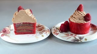 Raspberry Chocolate Cupcakes  Homemade Dessert Recipe [upl. by Sirk973]