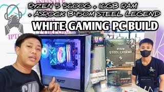 RYZEN 5 5600G ASROCK B450M STEEL LEGEND 16GB RAM WHITE GAMING PC BUILD ryzen steellegend asrock [upl. by Suoirtemed848]