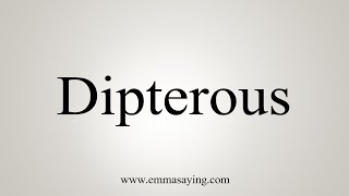 How To Say Dipterous [upl. by Hyacinth]