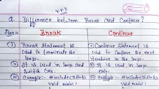 Difference between break and continue statement  Break jump statement vs Continue jump statement [upl. by Jari975]