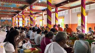 Buddhist monks chanted at a Buddhist ceremony at rural temple in Cambodia [upl. by Maher]