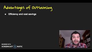 HSC Business Studies Operations Outsourcing [upl. by Onateag]