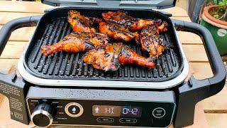 ninja woodfire grill cooking whole crispy chicken [upl. by Udele205]