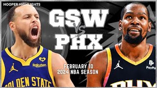 Golden State Warriors vs Phoenix Suns Full Game Highlights  Feb 10  2024 NBA Season [upl. by Dulci952]