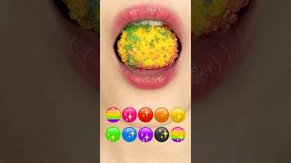 ASMR RAINBOW BALL JELLY EMOJI FOOD 알록달록 젤리 이모지 먹방 sped up [upl. by Marthe104]