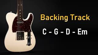 Rock Pop Backing Track G Major  C Lydian  95 BPM  Guitar Backing Track [upl. by Pitts275]