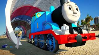 Thomas The Train Stunts in GTA 5 [upl. by Ojimmas482]