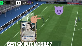 97 RATED FREE VAN DER SAR REVIEW IN FC MOBILE 👉😁🤯 [upl. by Neelsaj]