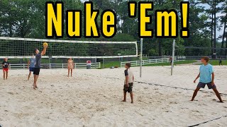 What is Nuke Em The game that looks like volleyball [upl. by Jayme]