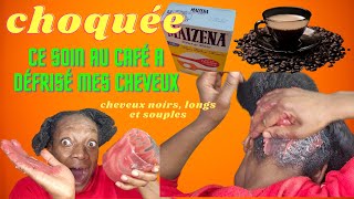 CE SOIN AU CAFÉ MAÏZENA A DEFRISÉ MES CHEVEUX JE SUIS CHOQUÉE  CHEVEUX NOIRS LISSES HYDRATÉS [upl. by Yssac]