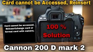 How to Fix card cannot be accessed reinsert \ change the card of format card camera  solved 😱 [upl. by Ardiedak]