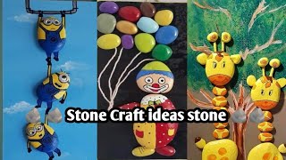 beautiful stone craft idea 💡stone viralvideo art craft drawing stonecraft [upl. by Netsew]