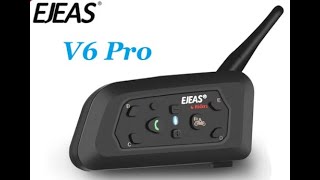 intercomunicador EJEAS V6 PRO Bluetooth para motocicleta [upl. by Aeniah612]