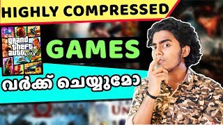 Highly Compressed Game വർക്ക് ചെയ്യുമോ  Do Highly Compressed games work Malayalam [upl. by Netsud]