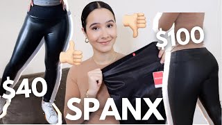 40 SPANX VS 100 SPANX LEGGINGS  WHICH ONES WORTH THE [upl. by Hollander]