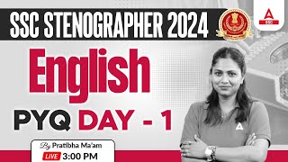 SSC Stenographer 2024  SSC Steno English By Pratibha Mam  Previous Year Questions 1 [upl. by Notneb41]