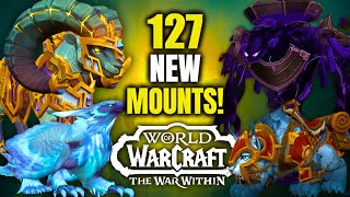 All New 127 Mounts Coming In The War Within WoW TWW  110 [upl. by Leile]