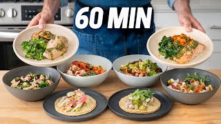 How I Cook 20 Healthy Meals in 1 HOUR [upl. by Heppman]