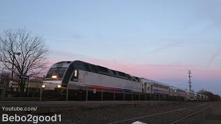 NJ Transit Raritan Valley Trains Dusk Through Night at Garwood NJ RR [upl. by Atig]