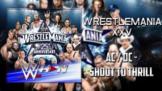 WWE WrestleMania 25  ACDC  Shoot To Thrill Iron Man 2 Version  AE Arena Effects [upl. by Ihsakat544]