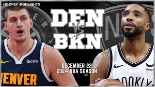 Denver Nuggets vs Brooklyn Nets Full Game Highlights  Dec 22  2024 NBA Season [upl. by Nikolos]