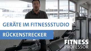 Geräte im Fitnesstudio  Rückenstrecker [upl. by Tremml]