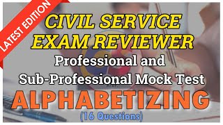 ALPHABETIZING MOCK TEST  CIVIL SERVICE EXAM REVIEWER 2024 Professional amp SubProfessional [upl. by Zeret]