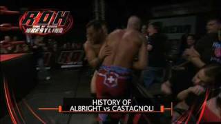 ROH on HDNet  Cage Match  Albright vs Castagnoli [upl. by Tertius798]