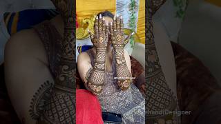 Bridal Mehndi Back Hand Hand backhandmehndi backhandmehndidesign bridalmehndi shorts mehndi [upl. by Adnolrehs]