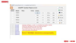 FIXED XAMPP Error MySQL shutdown unexpectedly  Repair Corrupted Database [upl. by Pietro]