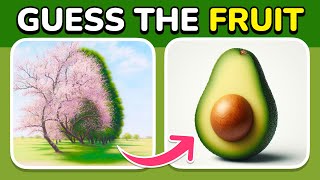 Guess by ILLUSION 🥑🍎🍌 Fruits and Vegetables Challenge [upl. by Attiuqram152]