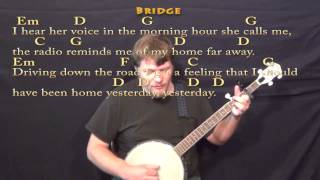 Country Roads  Banjo Cover Lesson with LyricsChords [upl. by Tillman623]