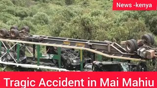 Mai Mahiu accident as Trailer ferrying Vehicles to Uganda overturned [upl. by Gem]