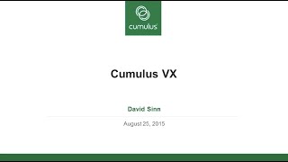 Webinar Cumulus VX [upl. by Devora764]