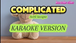 COMPLICATED Avril Lavigne KARAOKE [upl. by Celestyna34]