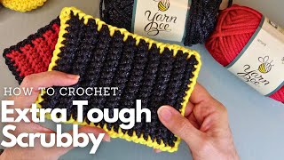 RUFF N TUFF Crochet Scrubby for the TOUGHEST JOBS Just ONE Stitch  Beginner Friendly [upl. by Dennet]