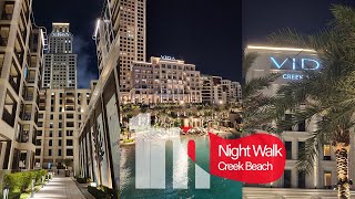 CC Subtitles Night Walk  Dubai Creek Beach  iexperience [upl. by Dimo577]