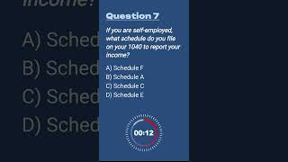 Tax Quiz  What 1040 schedule do you report self employment income on [upl. by Cuda]