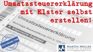 Umsatzsteuererklärung mit Elster selbst erstellen [upl. by Ansela]