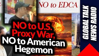 NO to US Proxy War NO to American Hegemony  EB Jugalbot  NoToWar Cebu  AsianCenturyPHcom [upl. by Enyaj]