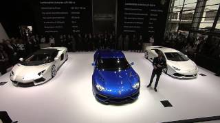 Lamborghini Asterion at Mondial de lAutomobile 2014  Press Conference [upl. by Falito]