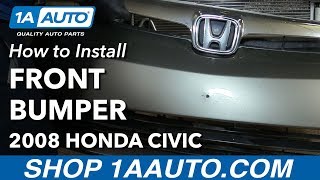 How to Replace Front Bumper 0511 Honda Civic [upl. by Marina]