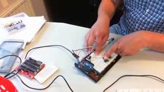 Scratching using ribbon sensor arduino with Firmata and puredata [upl. by Munro]