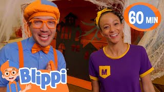 Blippi and Meekahs Sweet Sweet Halloween Blippi Halloween Cartoons  Moonbug Halloween for Kids [upl. by Uticas]