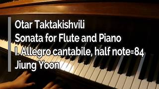 Piano Part  Taktakishvili Sonata for Flute and Piano I Allegro cantabile Half note84 [upl. by Laughry494]