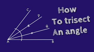 How to trisect an angle into three equal parts Angle trisection shsirclasses [upl. by Steffane864]