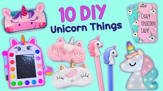 10 DIY CUTE UNICORN IDEAS  Unicorn School Supplies  Pop It Room Decor and more… [upl. by Roti]