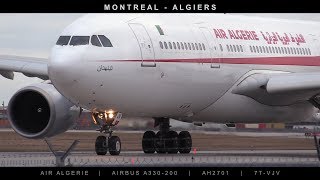 Air Algerie A330200 Takeoff to Algiers from Montreal Flight AH2701 [upl. by Enitsua85]