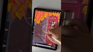 Fallen Leaf Animation Tips in Procreate digitalart animation illustration art [upl. by Siravrat]